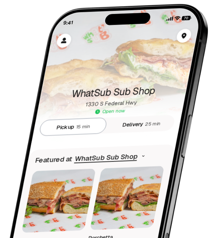 WhatSub Sub Shop app preview